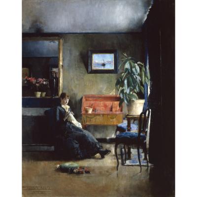 Harriet Backer – Blue Interior (Paris 1883)